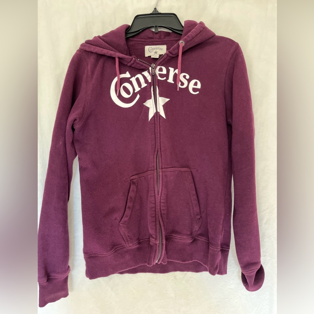 Converse Dark Purple Sweatshirt Hoodie size L
